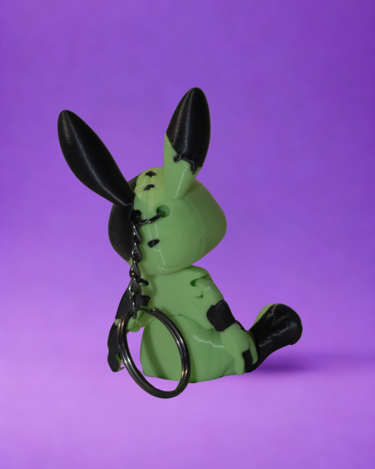 portachiavi bunny VERDE NERO