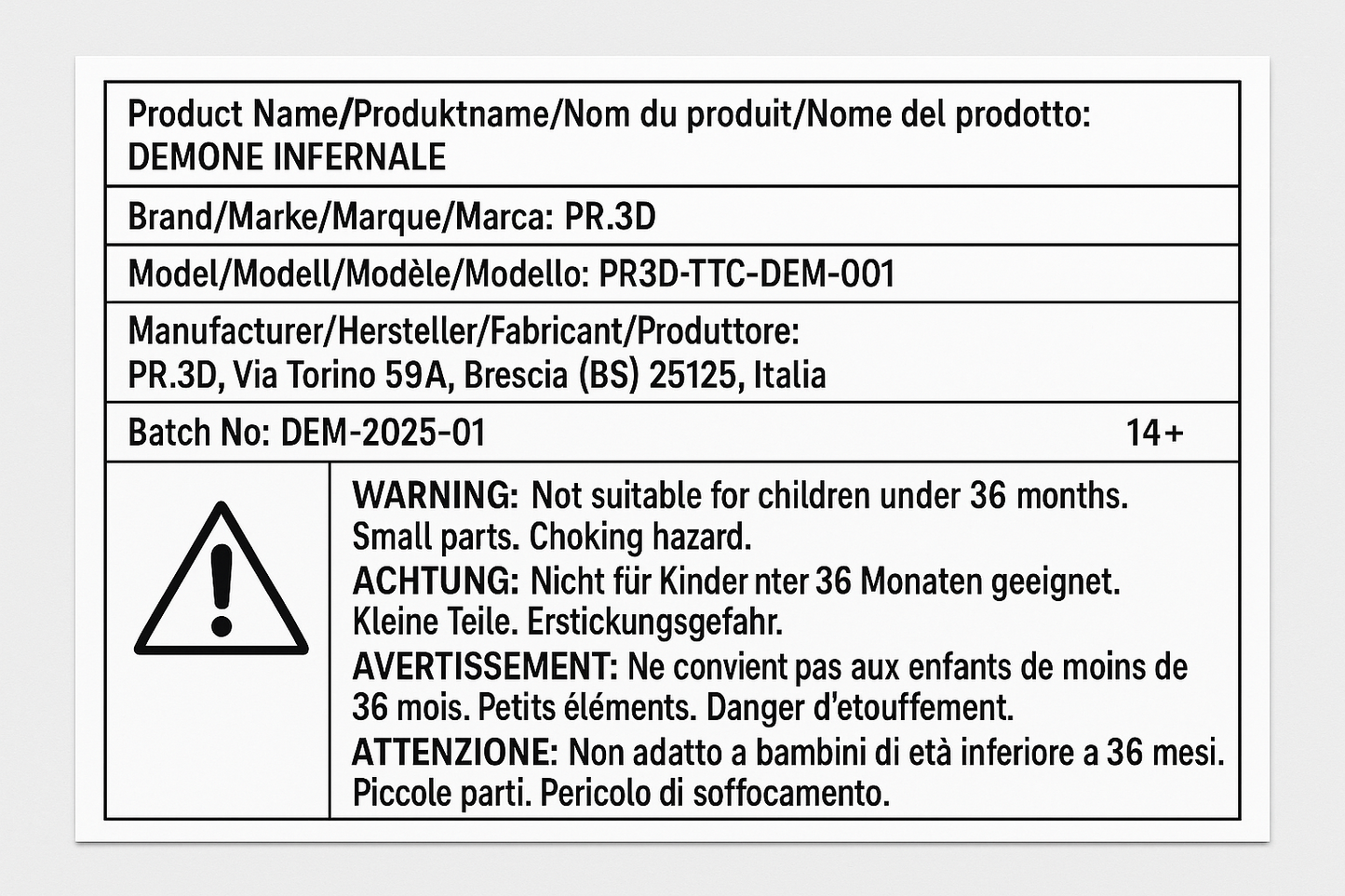 Torre del Demone Infernale Con Portalattina - Portabibita